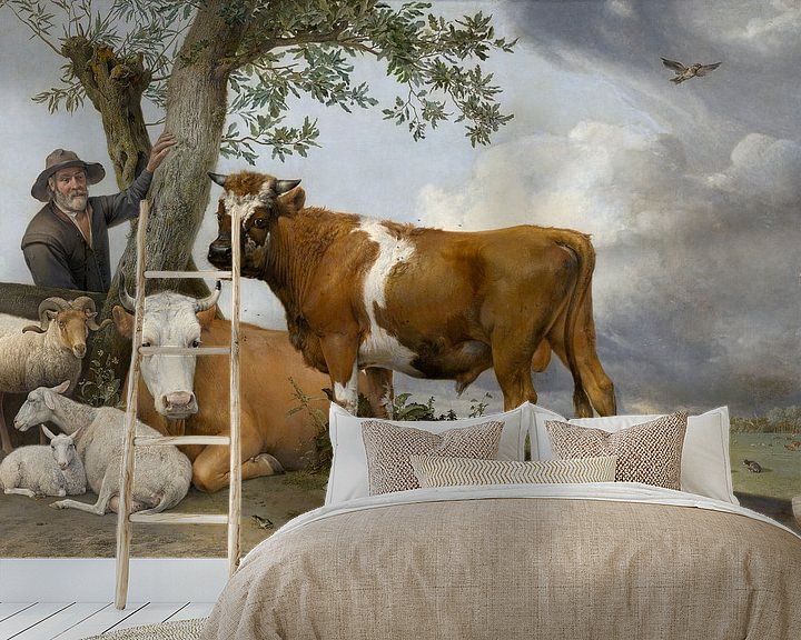 De Stier van Paulus Potter op canvas, behang, poster en meer